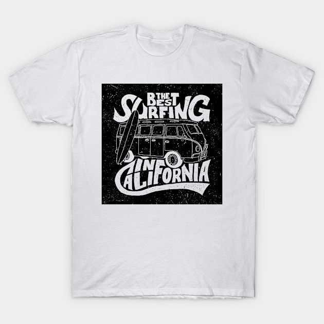 Surfer transportation to California T-Shirt by Decoches